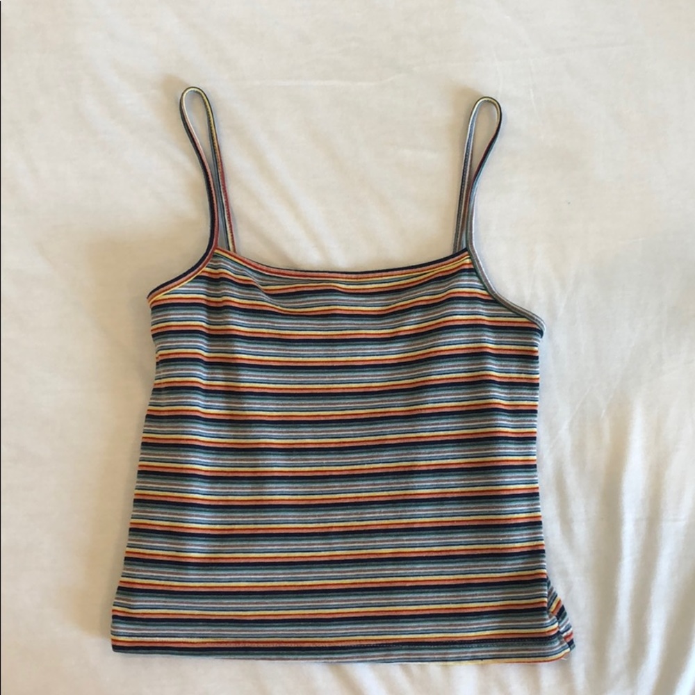Rainbow striped tank top ~ Brandy Melville